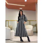 Vestido Maite Preto E Branco