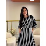 Vestido Maite Preto E Branco