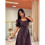 Vestido Flavia Marrom