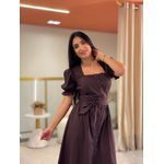 Vestido Flavia Marrom