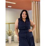 Vestido Helena Azul Marinho
