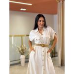 Vestido Luana Cru Linho