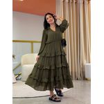Vestido Aline Verde Militar