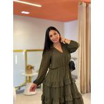 Vestido Aline Verde Militar