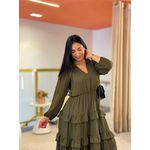 Vestido Aline Verde Militar