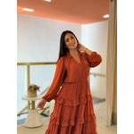 Vestido Aline Terracota