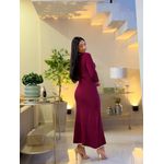 Vestido Emily Bordo E Creme