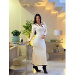 Vestido Emily Creme E Preto