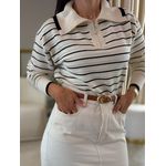 Tricot Jasmine Creme E Preto