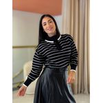 Tricot Jasmine Preto E Branco