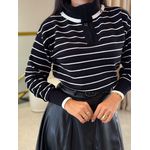Tricot Jasmine Preto E Branco