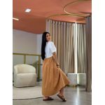 Vestido Manu Off White E Caramelo