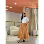 Vestido Manu Off White E Caramelo