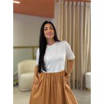 Vestido Manu Off White E Caramelo
