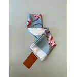 Lenço Cetim Cinza E Branco
