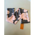 Lenço Seda Rosa E Cinza