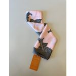 Lenço Seda Rosa E Cinza