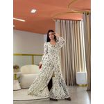 Vestido Valencia Nude E Marrom