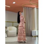 Vestido Valencia Nude E Terracota