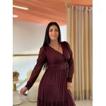 Vestido Rosana Bordo