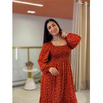 Vestido Bia Terracota Floral