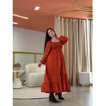Vestido Bia Terracota Floral