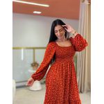 Vestido Bia Terracota Floral