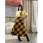 Saia Julia Amarelo E Preto