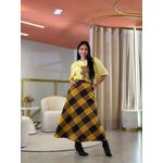 Saia Julia Amarelo E Preto