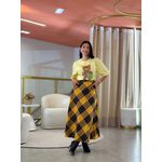Saia Julia Amarelo E Preto