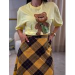 Saia Julia Amarelo E Preto