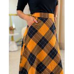 Saia Julia Laranja E Preto