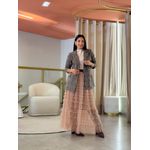 Blazer Rebeca Xadrez Marrom