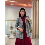 Blazer Rebeca Xadrez Preto