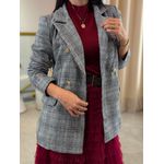Blazer Rebeca Xadrez Preto