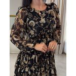Vestido Bianca Preto Floral