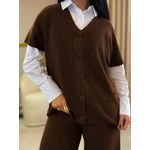 Conjunto Tricot Cleo Marrom