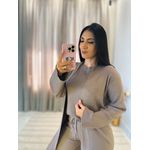 Conjunto Valentina Tricot 3 Peças Capuccino