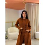 Conjunto Valentina Tricot 3 Peças Terracota