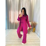 Conjunto Valentina Tricot 3 Peças Fucsia