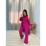 Conjunto Valentina Tricot 3 Peças Fucsia
