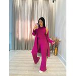 Conjunto Valentina Tricot 3 Peças Fucsia