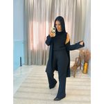 Conjunto Valentina Tricot Preto 3 Peças 