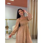 Vestido Bia Nude Floral