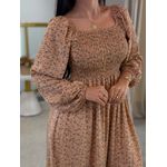 Vestido Bia Nude Floral