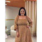 Vestido Bia Nude Floral