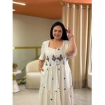 Vestido Plus Sofia Cru Linho