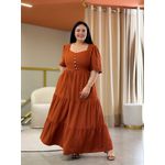 Vestido Plus Sofia Terracota