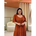 Vestido Plus Sofia Terracota