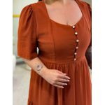 Vestido Plus Sofia Terracota
